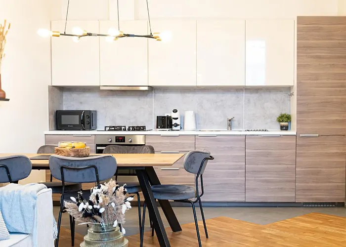 아파트 Rentero Cozy Industrial 8min Dancing House Apartment, 프라하